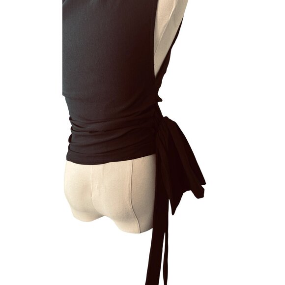 Zara One-Shoulder Black Blouse - Picture 4 of 14